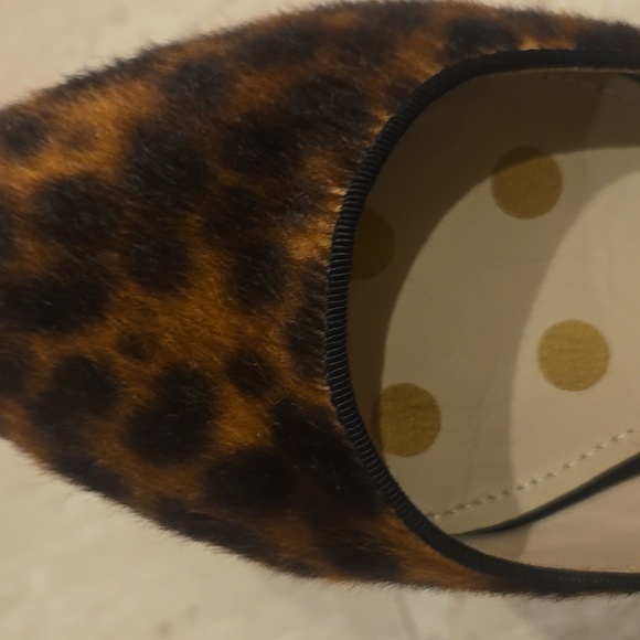 Boden Anthropologie Amelie Cheetah Print Calf Hair Flats with Mini Heel - Picture 7 of 13